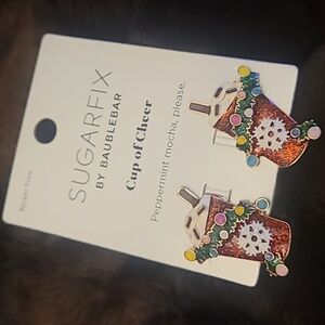 Sugarfix By Baublebar Cup Of Cheer Earrings NWT